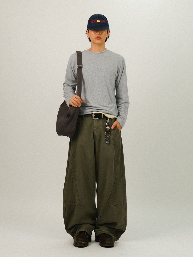 OE Curved Panel Wide Pants