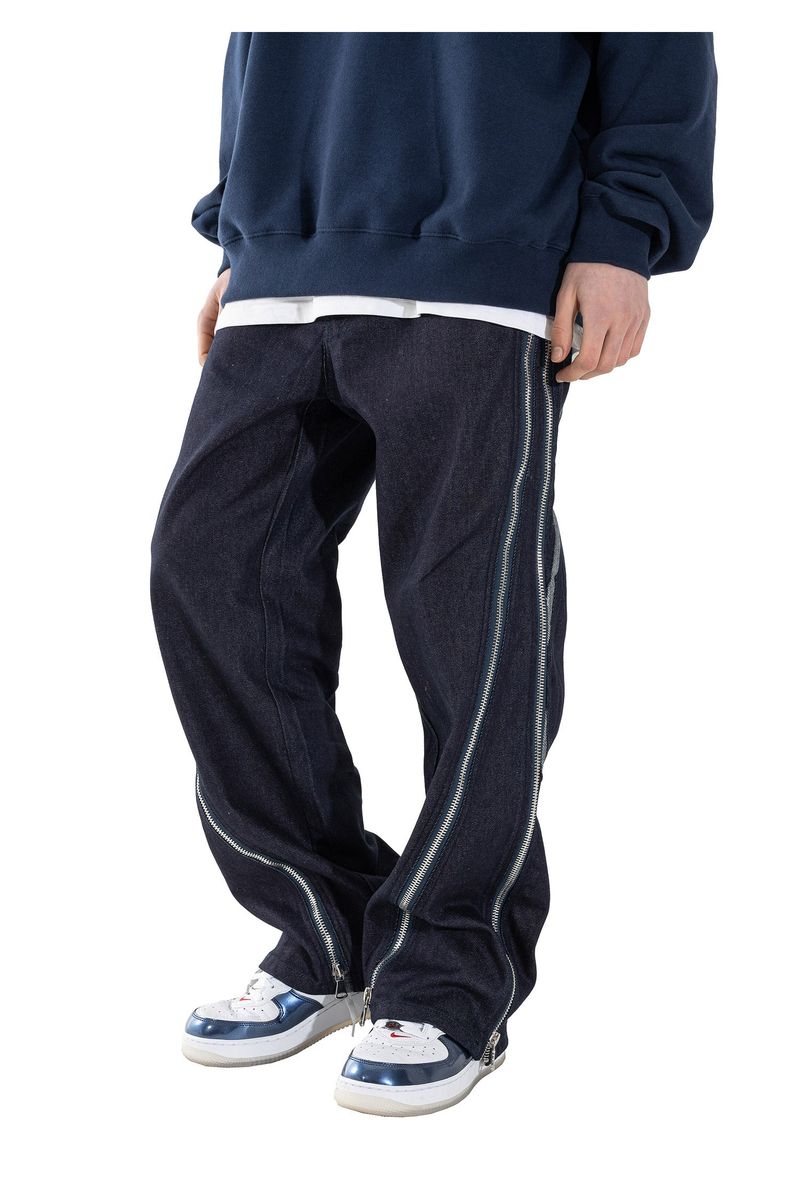 OBLIQUE MS ZIPPER DENIM