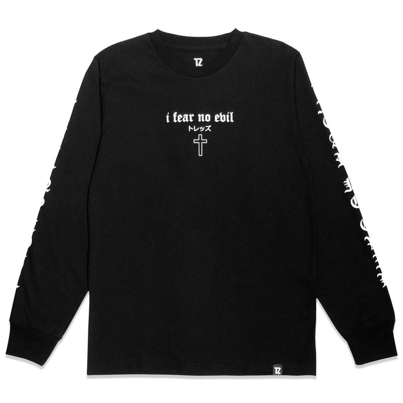 TZWORLDWIDE(トレッズワールドワイド)の「TZ I Fear No Evil Long Sleeve - Glow in the Dark (Black)(Tops)」