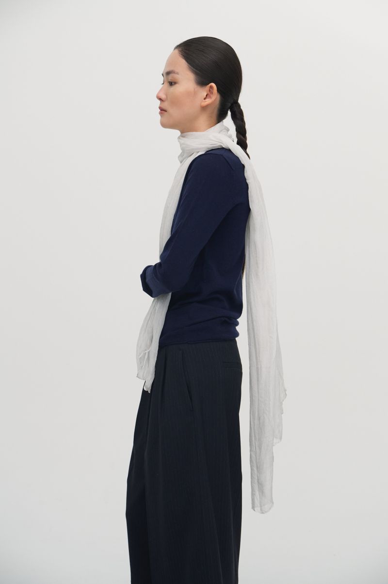 Pleats loom light scarf_5colors