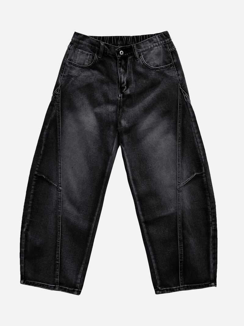 Ete Diagonal Curve Denim Pants 2C