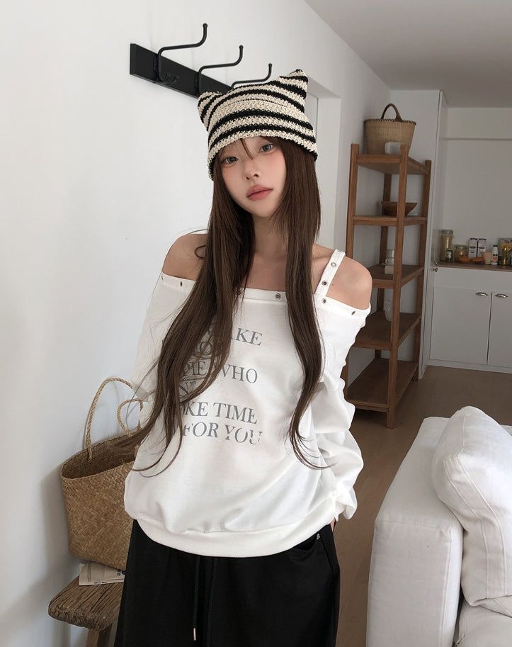 ULAN（ユレン）の「Vint Eyelet Strap Sweatshirt（Tops）」