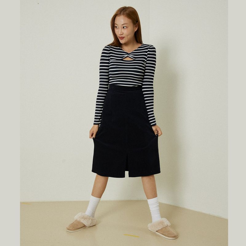 Amber stripes T-shirts (navy)