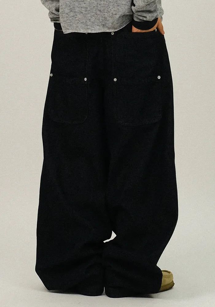 SEMIKAJI（セミカジ）の「PSバルーンリベットポケットデニムパンツ（パンツ）」