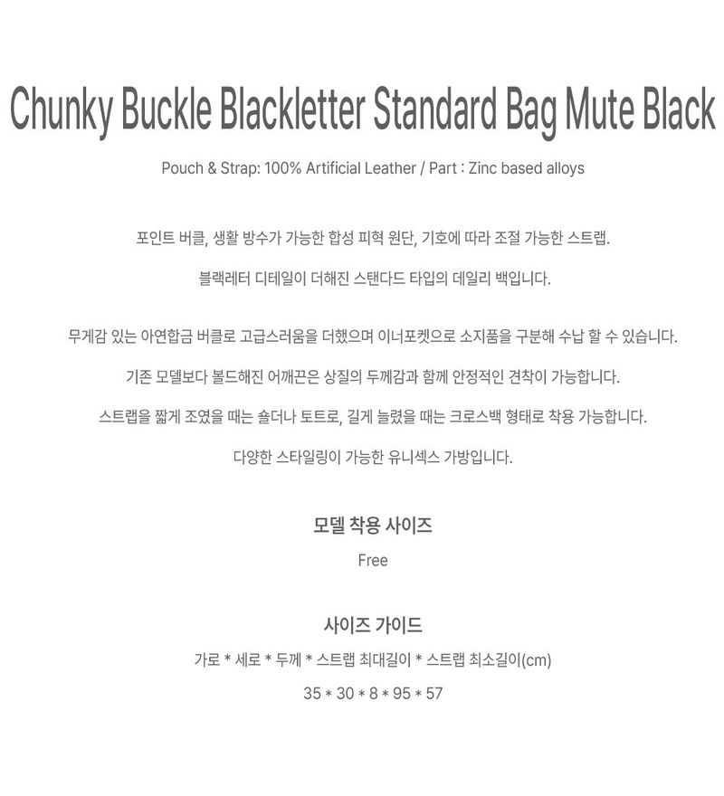 Chunky Buckle Standard Bag black
