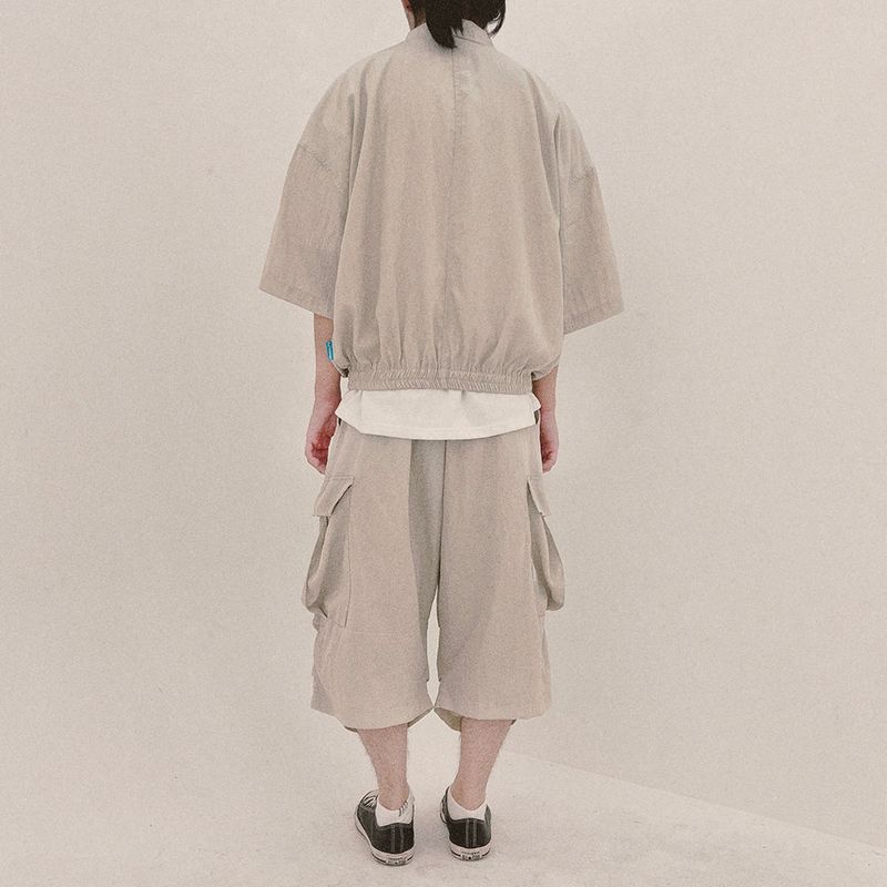 street shape capri shorts_beige
