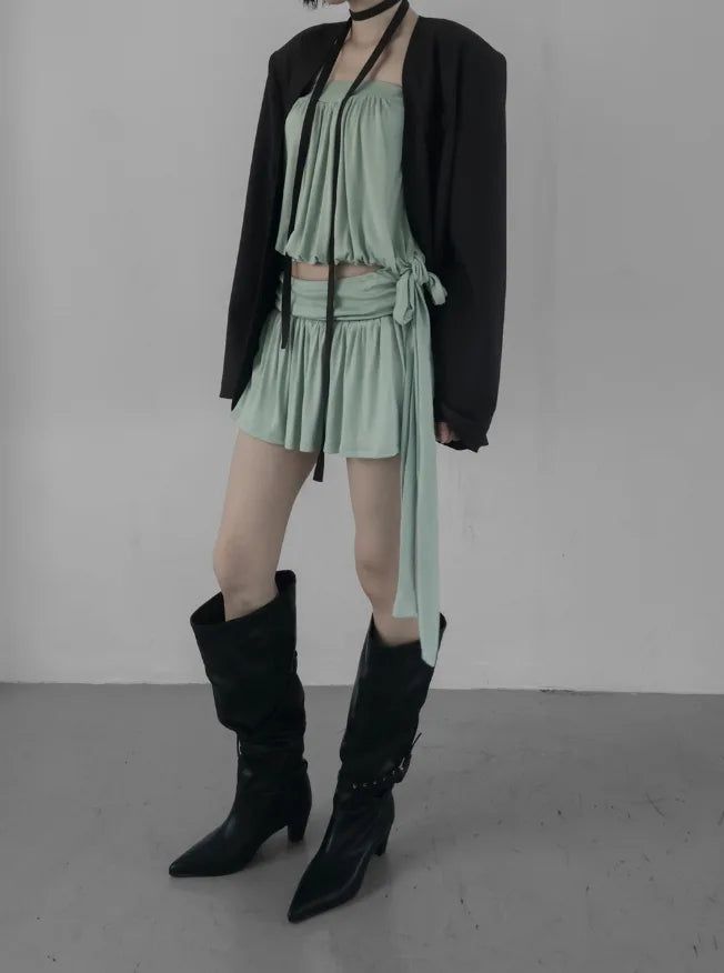Bio Collarless Maxi Jacket