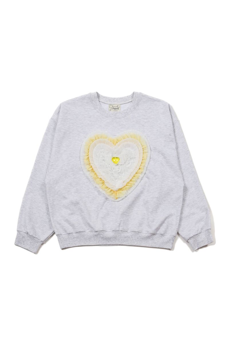 POPPALS（ポップパルズ）の「Full Love Frill Sweatshirt [Melange Gray]（Tops）」