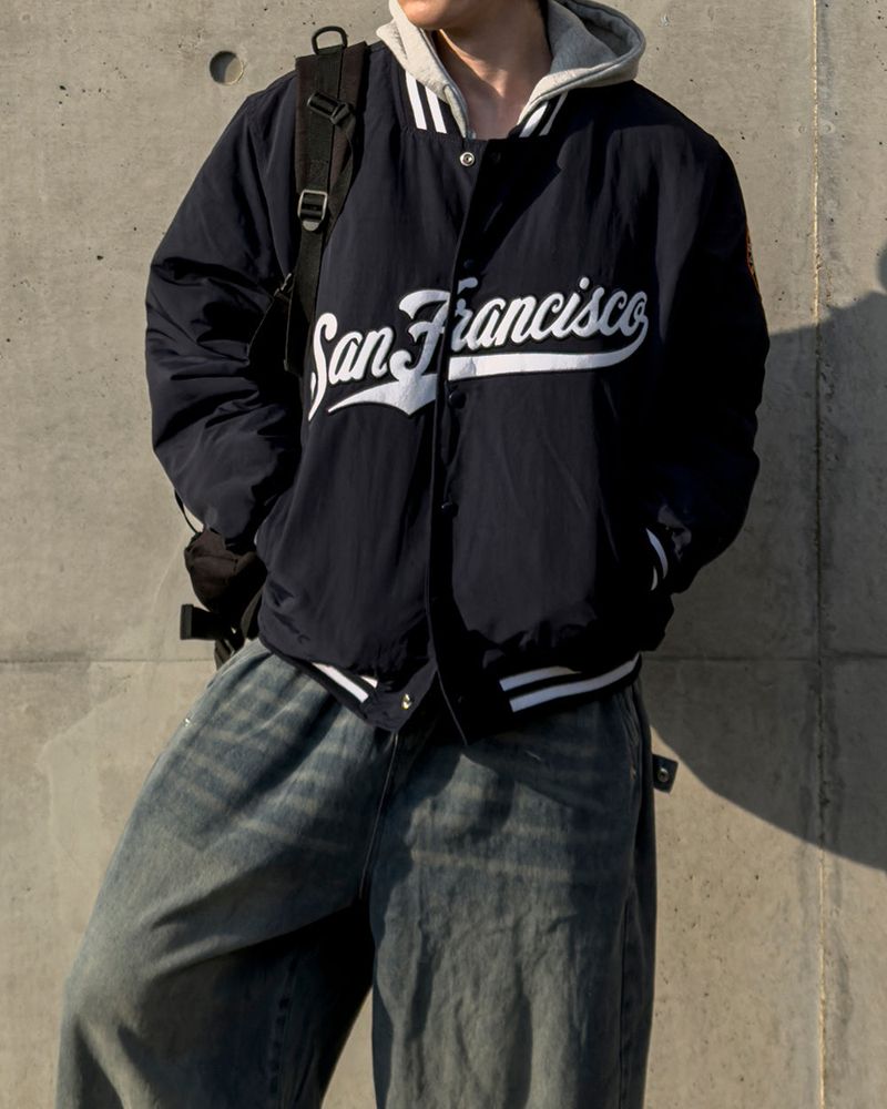 JIIGEUM（ジグム）の「Sanver Lettering Varsity Padding Jumper（Jackets/Outerwear）」