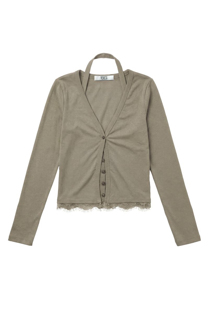 Halter Neck Layered Cadigan