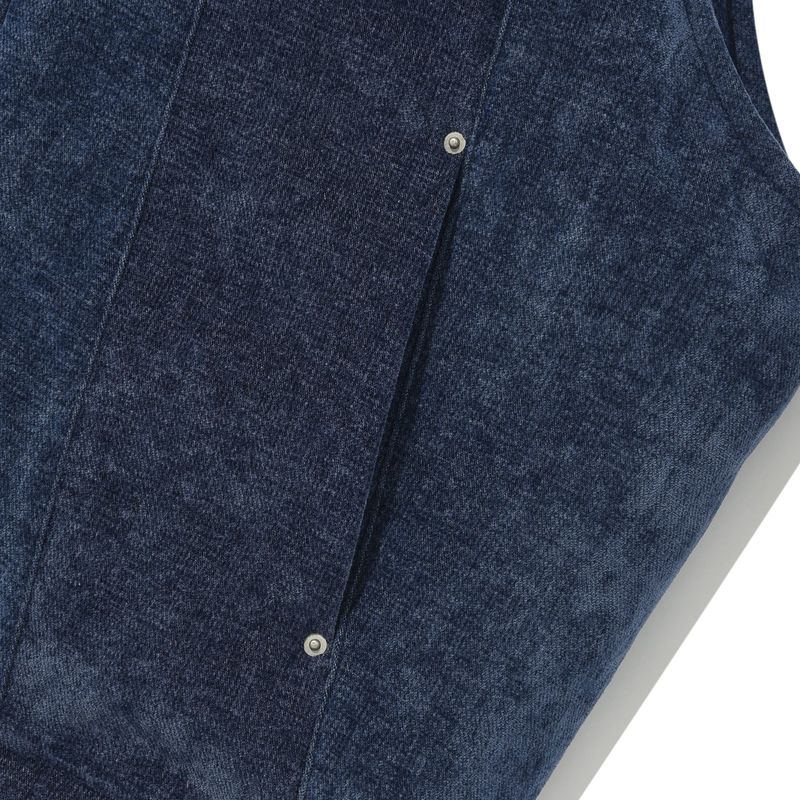 Velvety padded vest / Dark blue