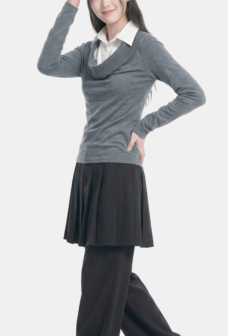 Marlowe Drape Neck Knit Top