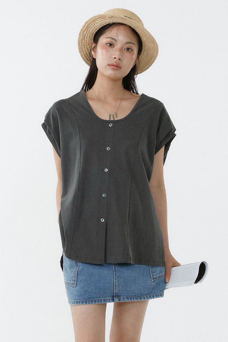 Loventina（ラヴェンティナ）の「PIGMENT MAISON TOP_CHARCOAL（Tops）」