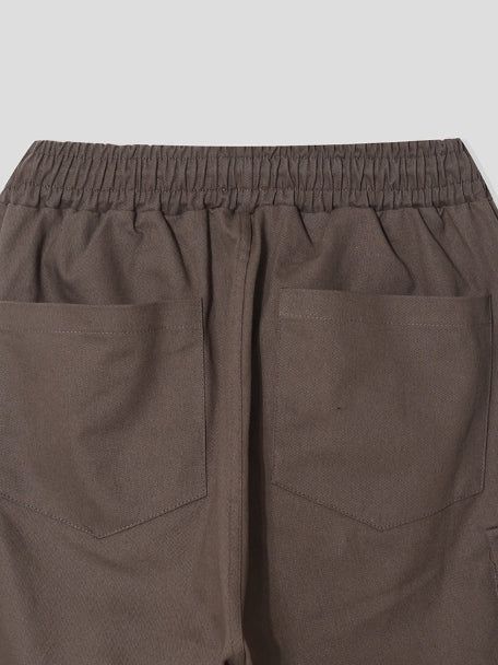 Wild pin tuck cargo cotton pants