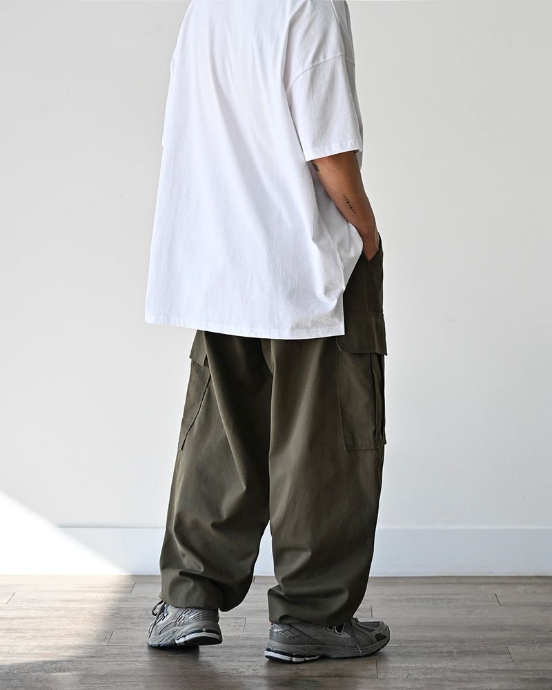 SIO WIDE CARGO PANTS KHK
