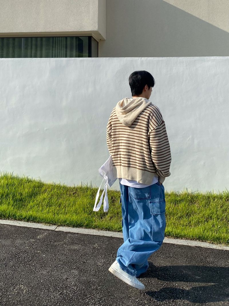Big Pocket Balloon Cargo Denim Pants 2C