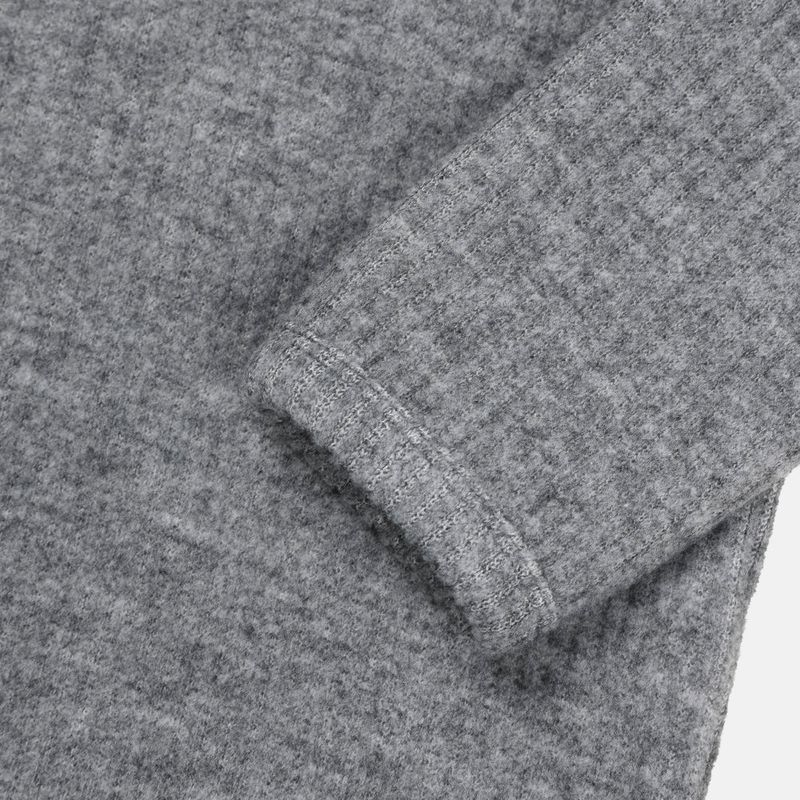 Fleece ribbed slim long sleeve tee