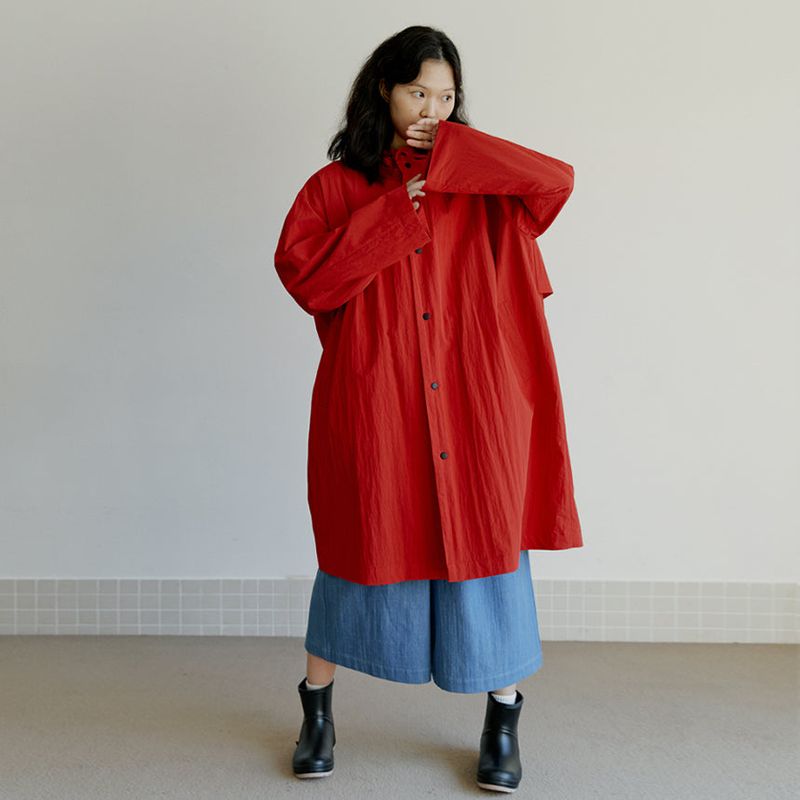 unisex rain coat red