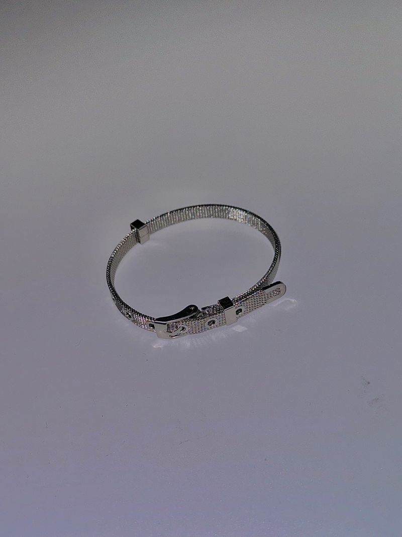 Silver belt bracelet