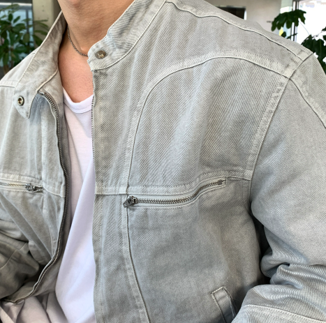 Filed Named Pigment Biker Jacket