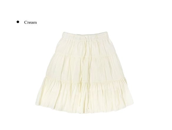 Die Tiered Chiffon Banding Midi Skirt