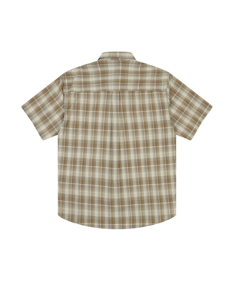 marina check half shirts beige