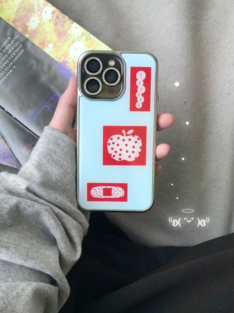 [MADE] Red patch silver epoxy case 