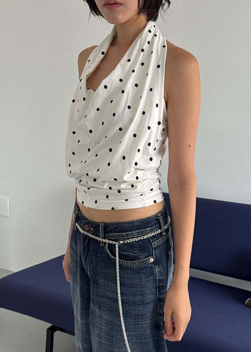 DRAPE HALTER TOP