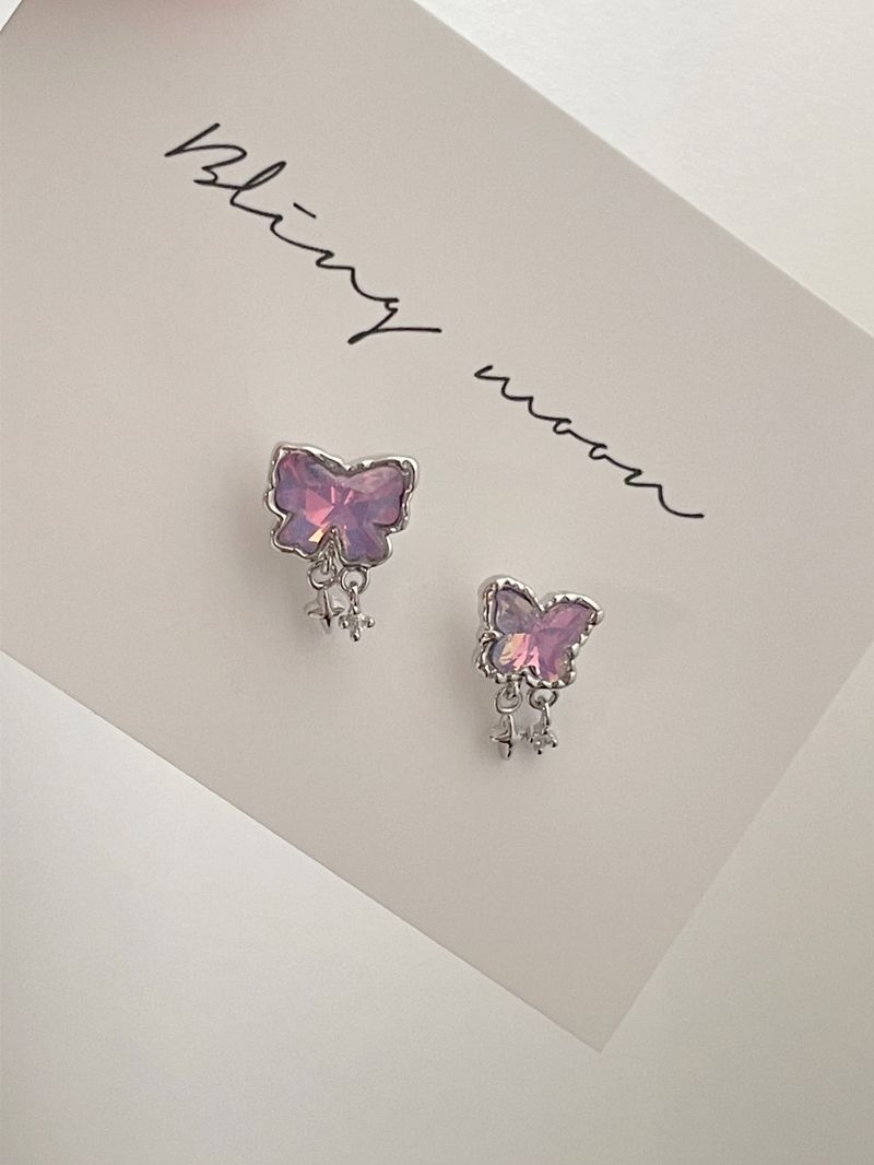 [3 color] starlight butterfly piercing / 2 sizes / twinkle opal drop unique