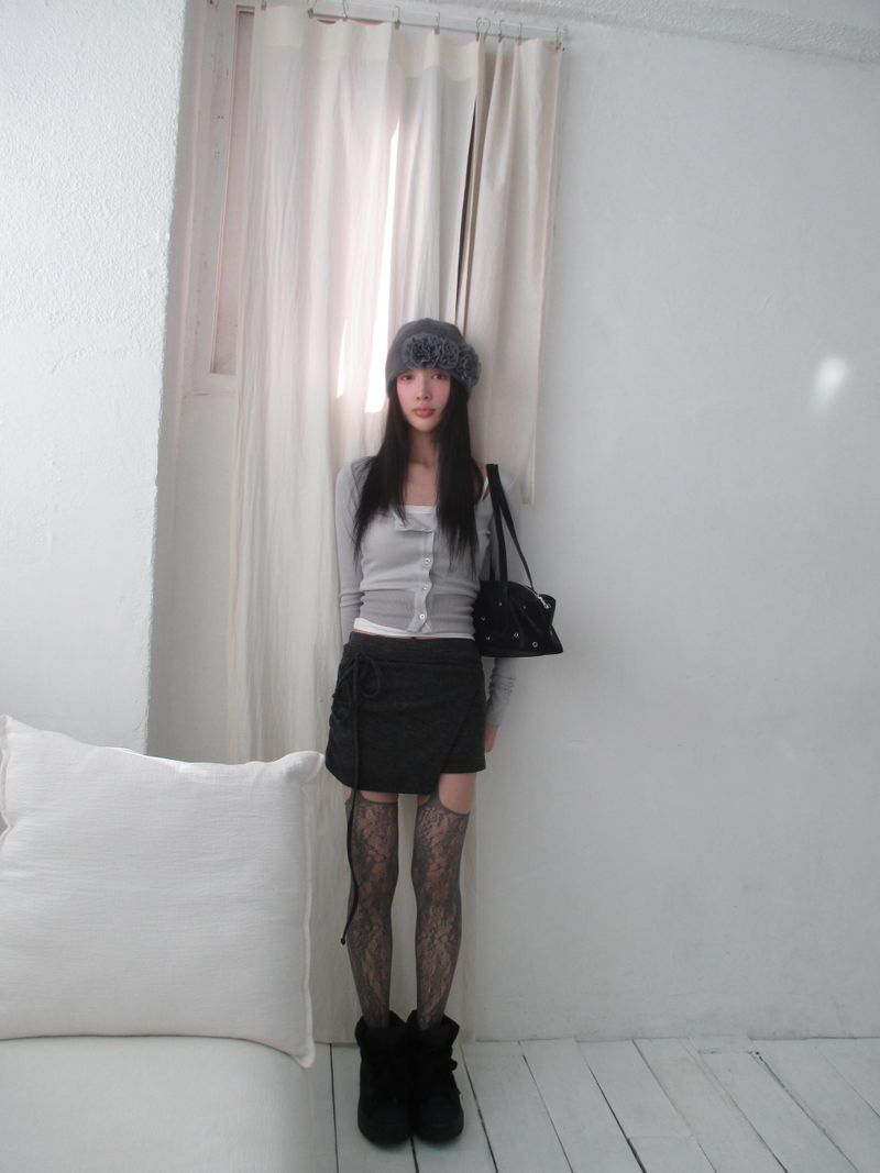 flower garter stocking