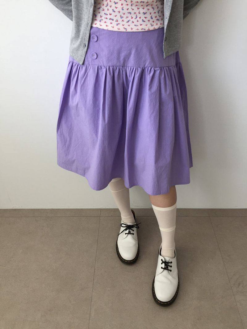 ペールブルームミディスカート (3color)