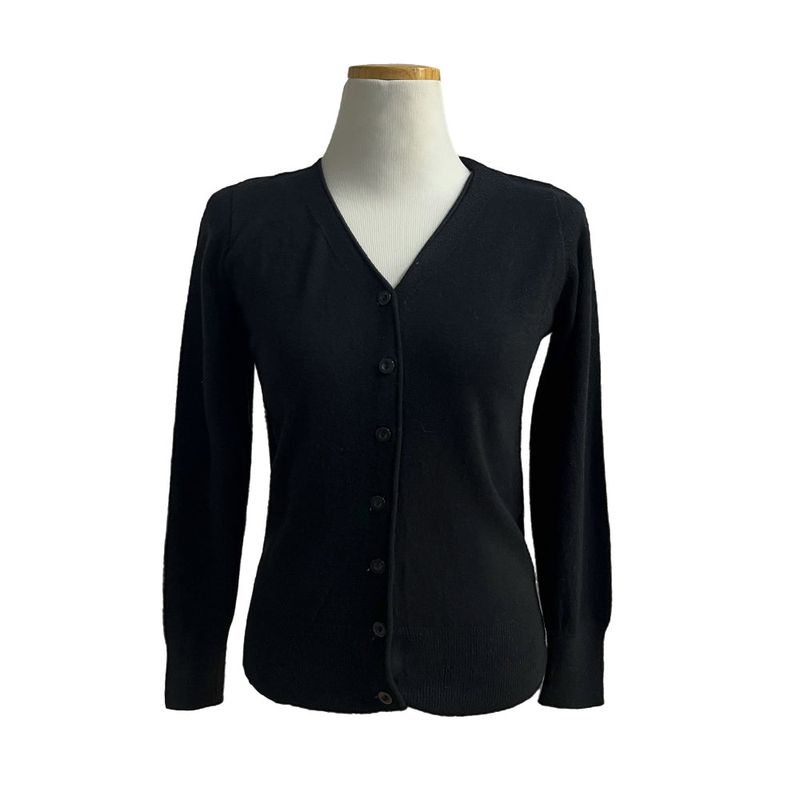 Pastel Single Basic V-neck Long Sleeve Knit Cardigan