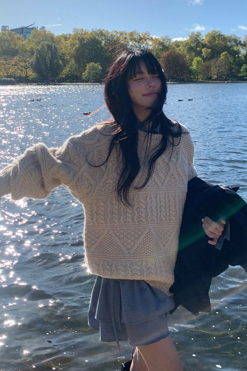 WITHOUTSUMMER(ウィズアウトサマー)の「Carol cable knit_beige(Tops)」