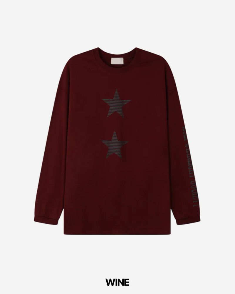 Star Print Long Sleeve T