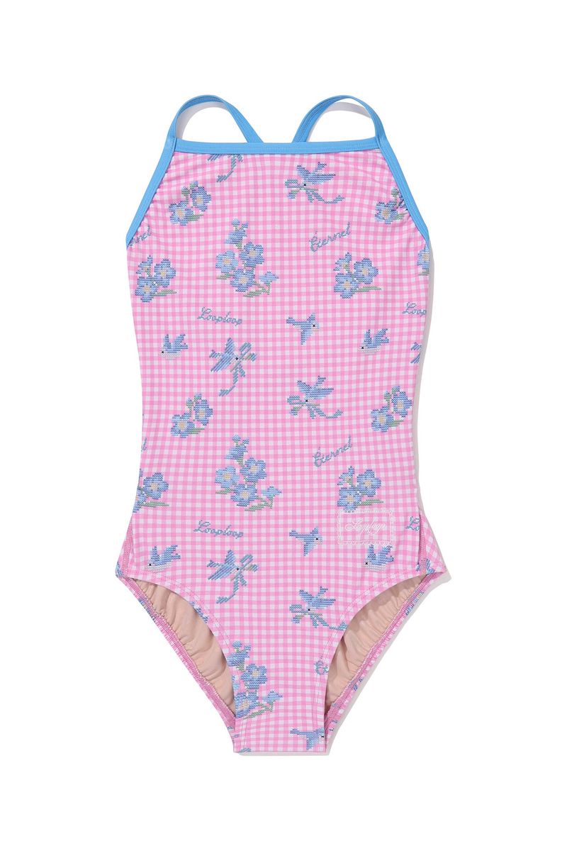 [Bloom Stitch_pink] One Piece Swimsuit