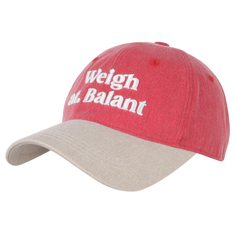 2-Tone Washed Ball Cap - Red