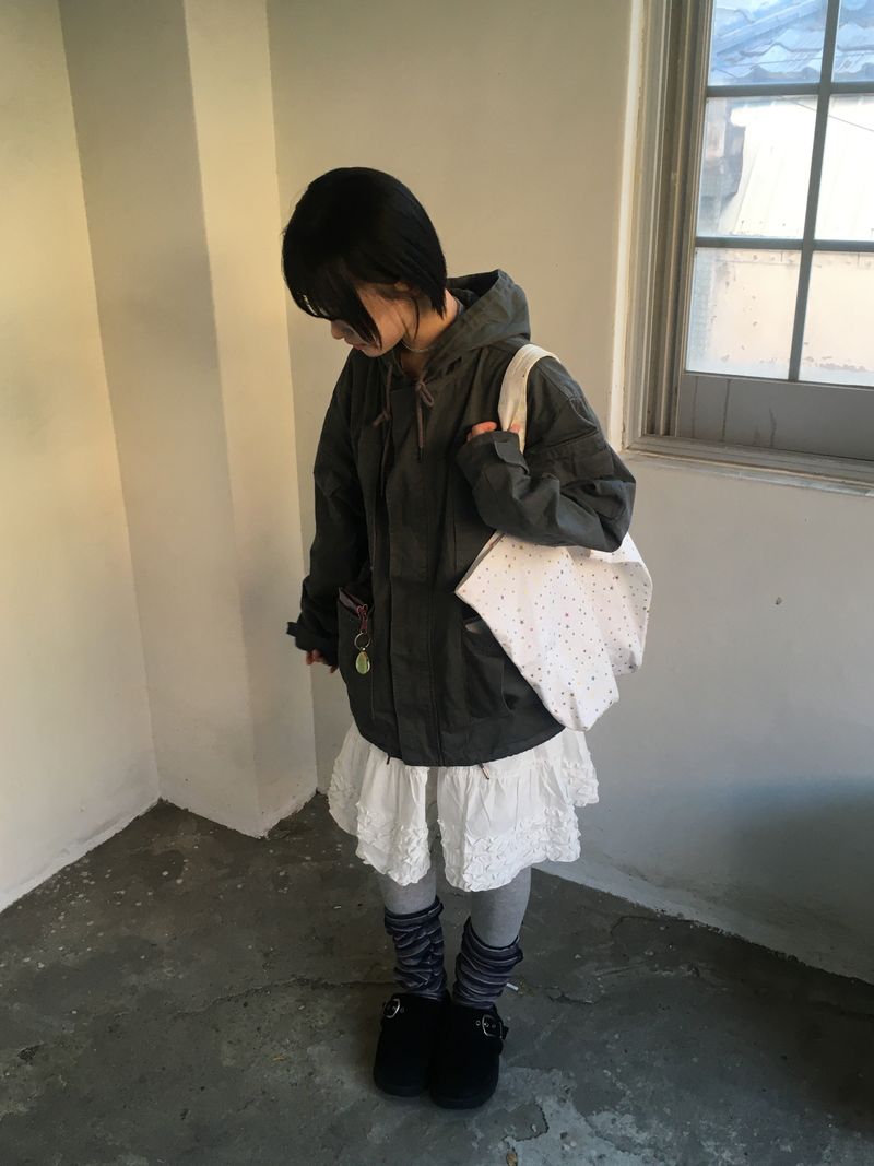 Flare some cotton frill skirt