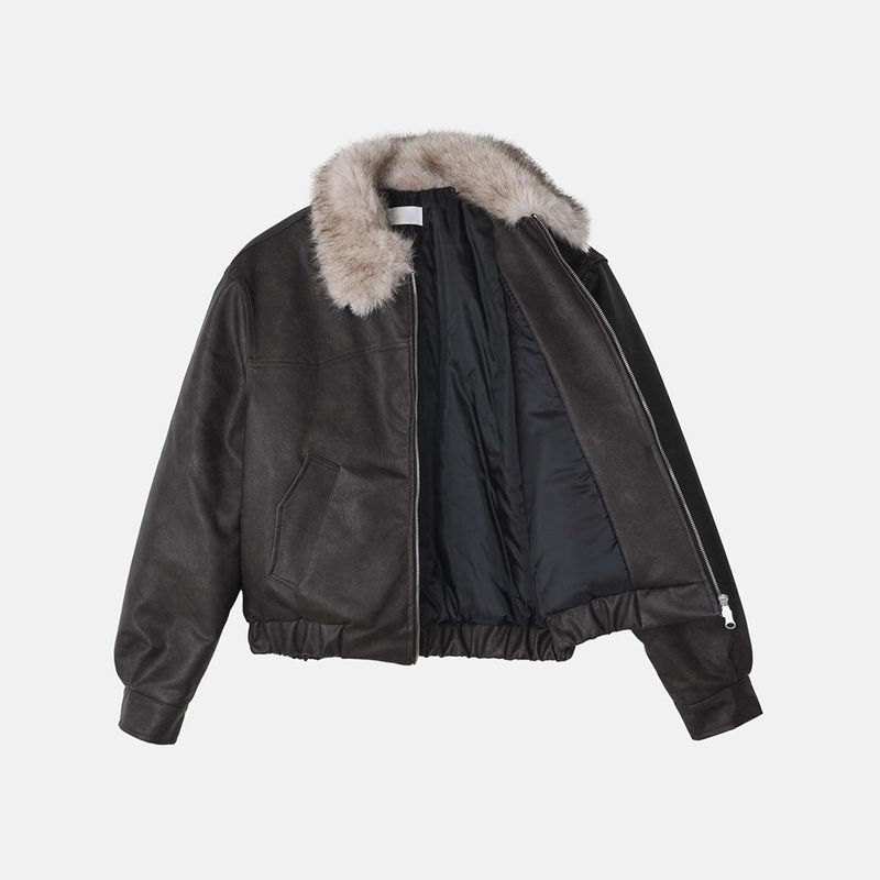 Dept Fur Leather Jacket (3color)