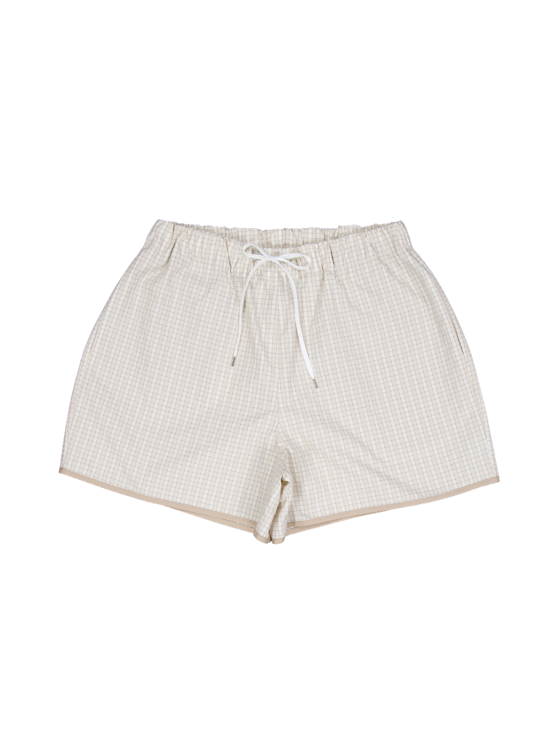 Checkboard shorts (beige)