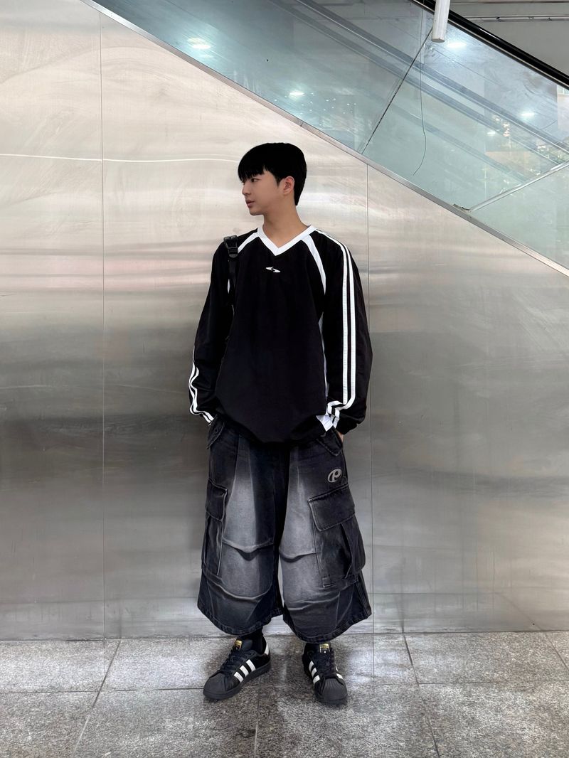 twin nylon sweatshirt