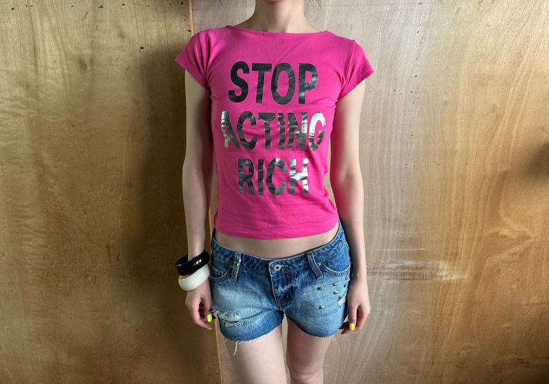 stud vintage denim shorts