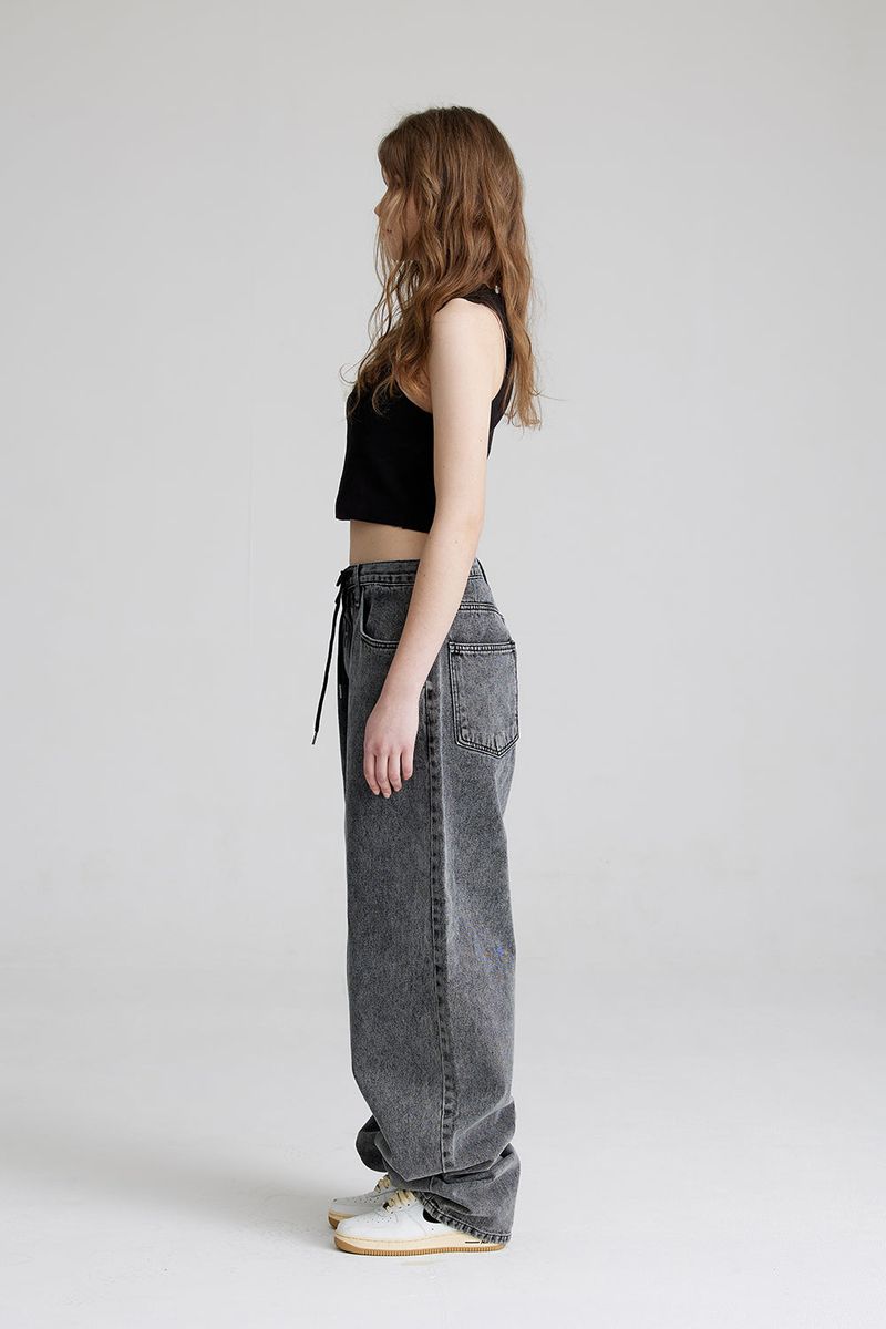 CARPENTER LOOSEFIT DENIM PANTS STONE BLACK