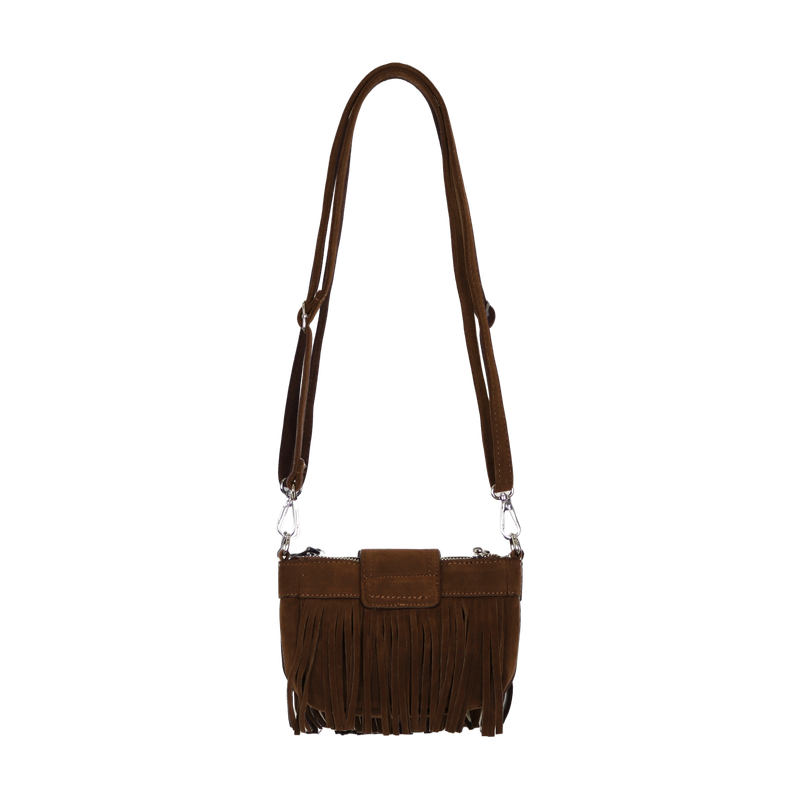TASSEL SUEDE RIBBON CROSS BAG
