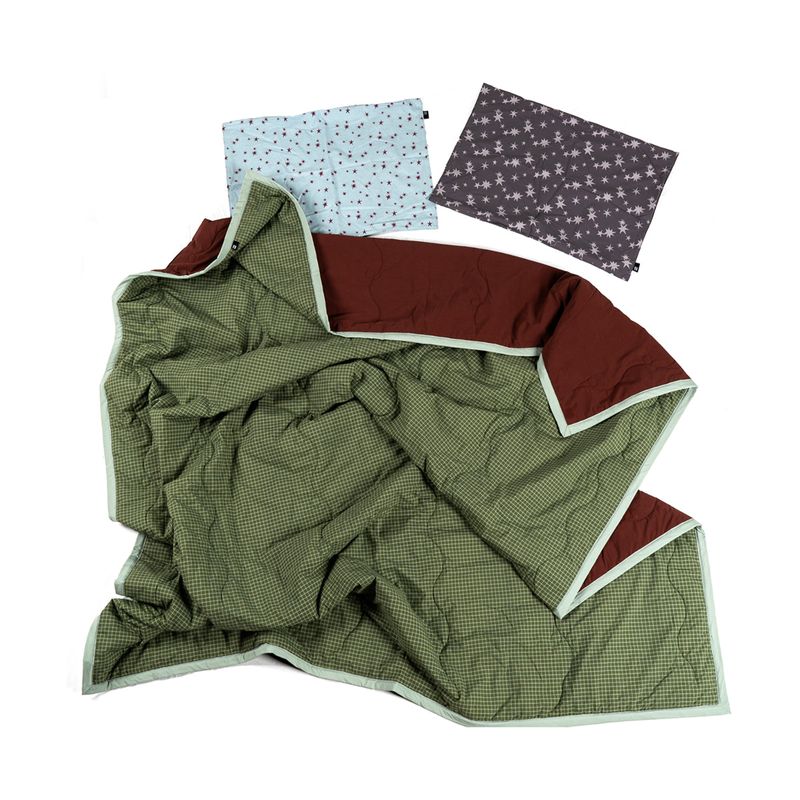 dormor(ドルモル)の「Borderline Pattern Reversible Summer Comforter - Green Double Check - SS size(Interior)」
