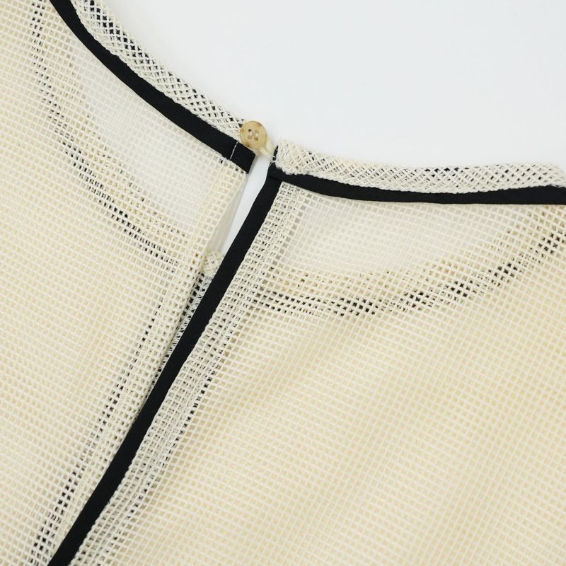 line mesh pullover