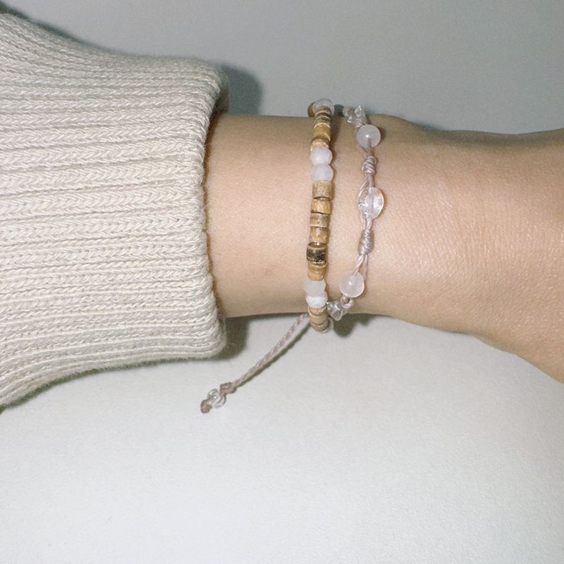 white lotus knot bracelet