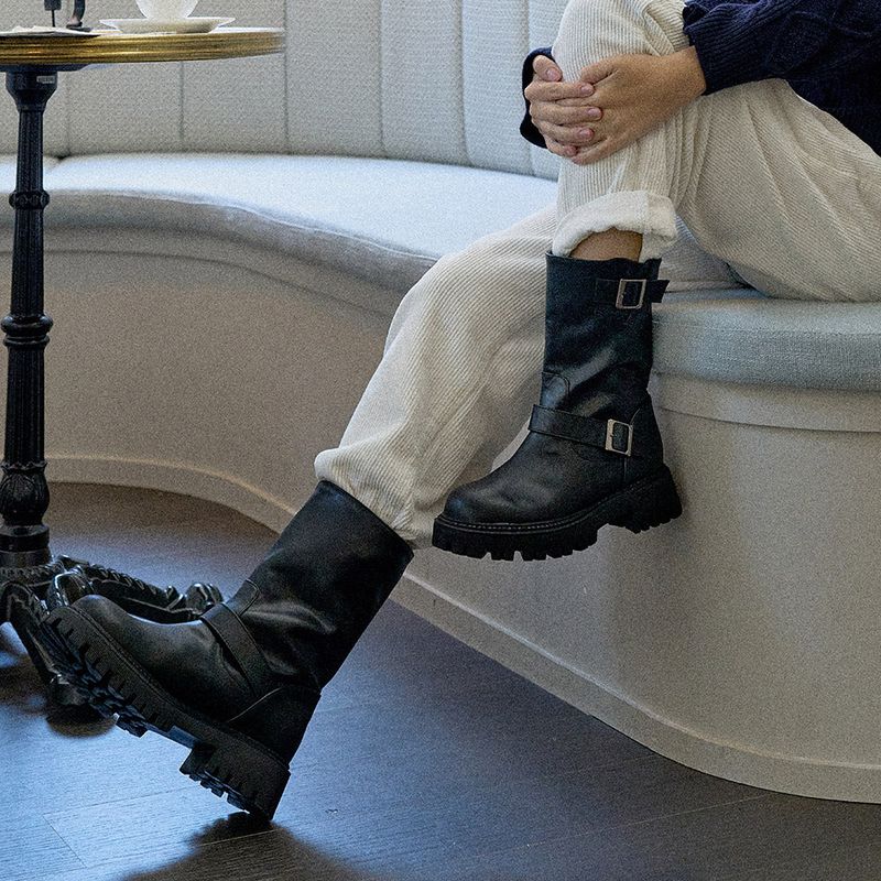 Natalie Two Belted Boots_B1542