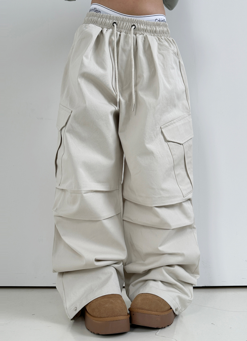BUTTON CHANGE JOGGER + WIDE🤍🖤🤎 - 3 COLORS