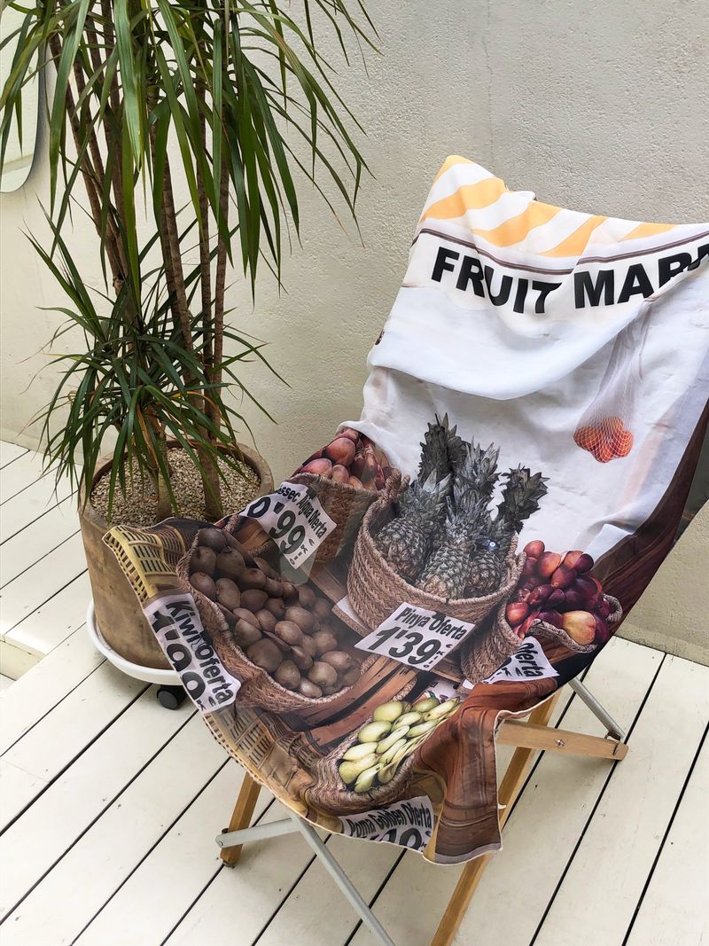 fruit market chiffon fabric poster