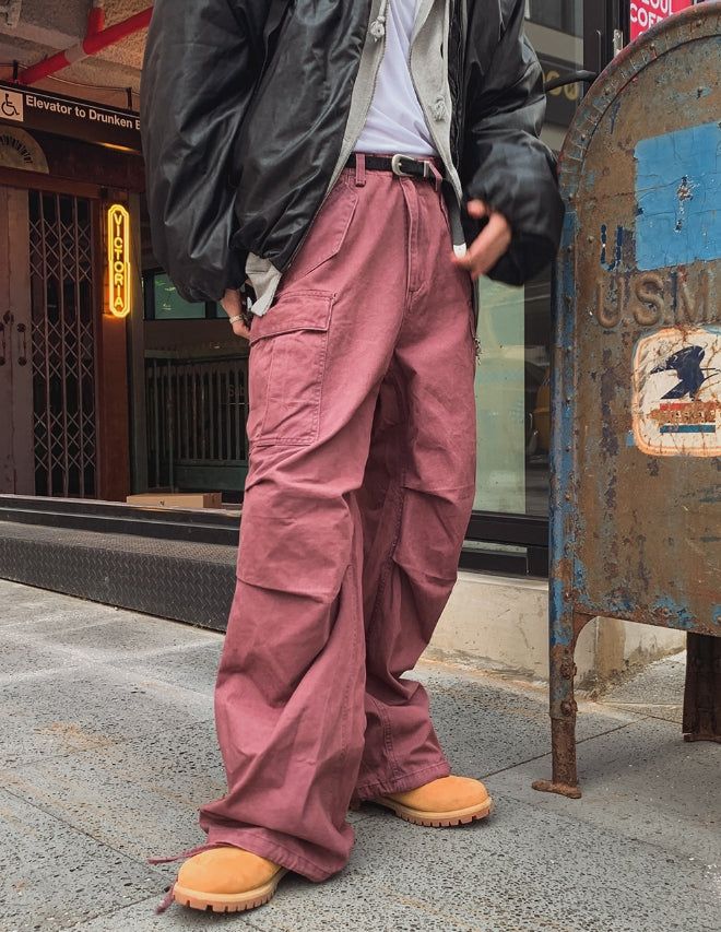 Utility Washing Wide Cargo Pants